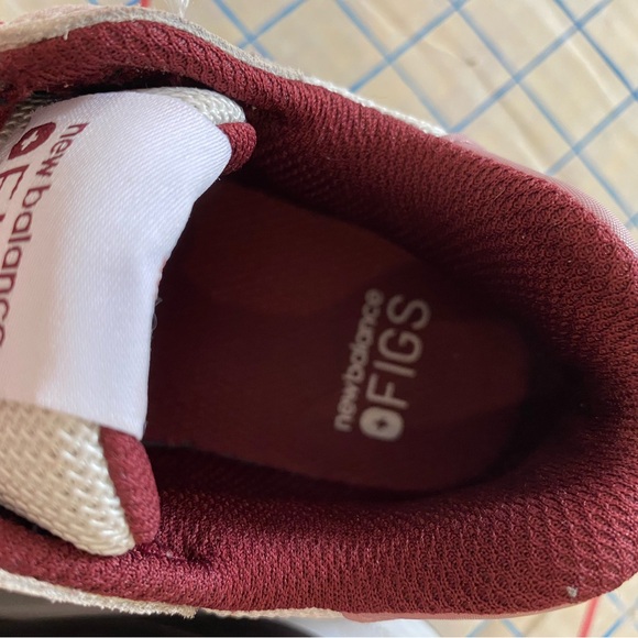 FIGS New Balance Women’s Shoes - Burgundy and White - Picture 6 of 8